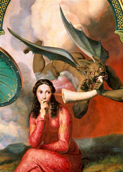 Good and Evil: the Devil Tempting a Young Woman à Victor Orsel