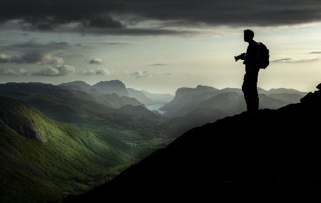 Hiking in the mountains