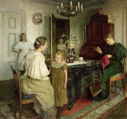 The Family of the Artist, 1895 (oil on canvas) à Viggo Johansen