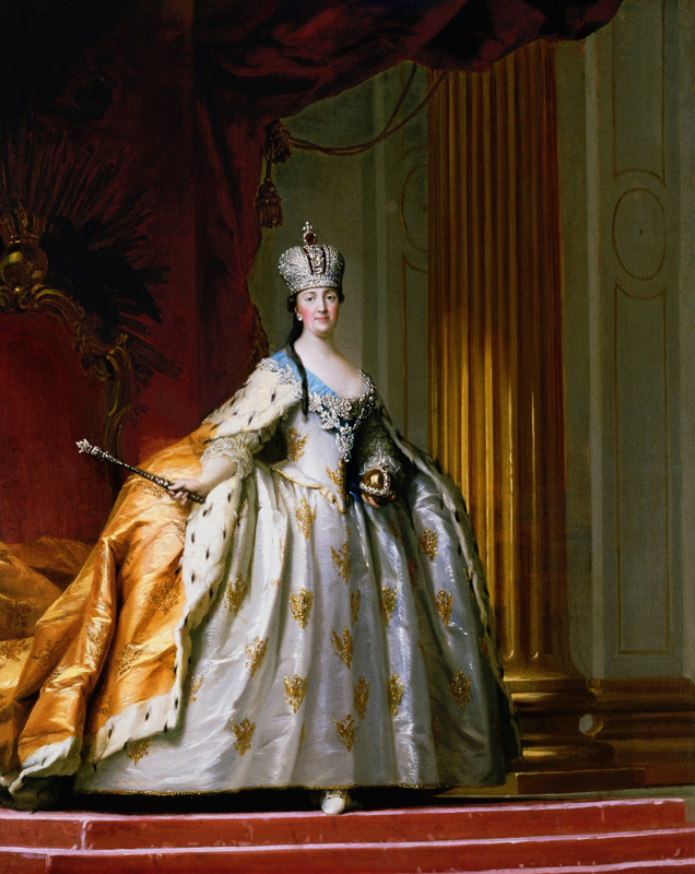 Portrait of Empress Catherine the Great in her Coronation Robe à Vigilius Erichsen