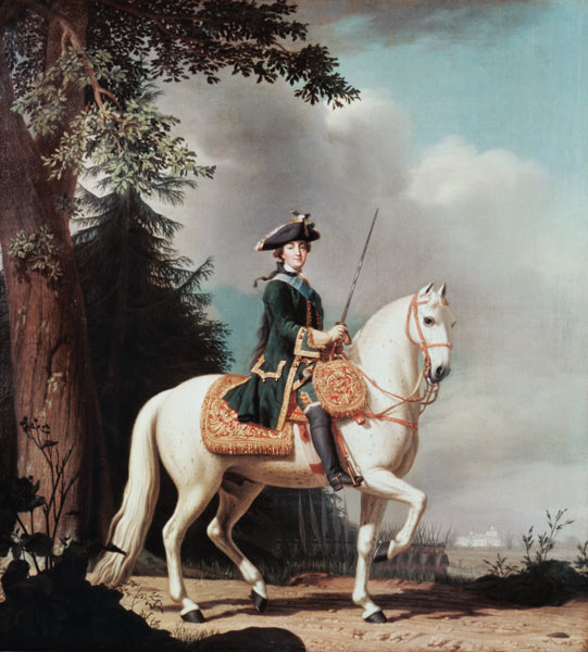 Equestrian Portrait of Empress Catherine II (1729-1796) à Vigilius Erichsen