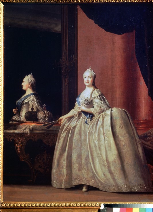 Empress Catherine II before the mirror à Vigilius Erichsen