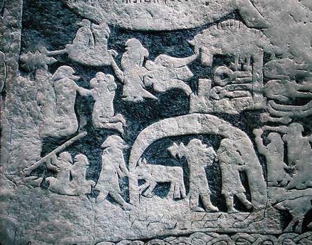 Detail of the legend of Valhalla, from the Isle of Gotland à Viking