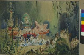 Underwater Kingdom. Stage design for the opera Rusalka by A. Dargomyzhsky