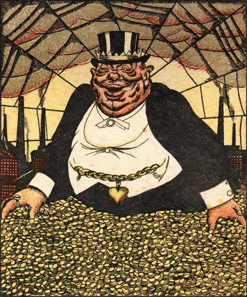 The Capital and the Capitalist from The Russian Revolutionary Poster by V. Polonski à Viktor Nikolaevich Deni