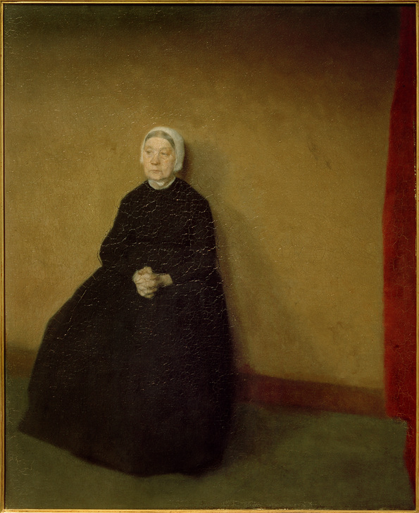 Eine alte Frau à Vilhelm Hammershöi
