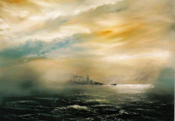 Dawn before the dawn of disaster HMS Hood 1941 à Vincent Alexander Booth