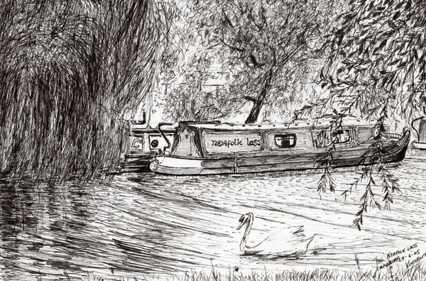 Narrow boats Cambridge à Vincent Alexander Booth