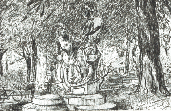 Statue in Jardin Luxemburg Paris à Vincent Alexander Booth