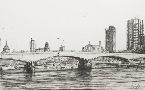 Waterloo Bridge London à Vincent Alexander Booth