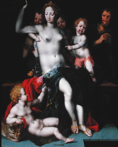 Jupiter as a Satyr with Antiope and their Twins, Amphion and Zethos à Vincent Sellaer