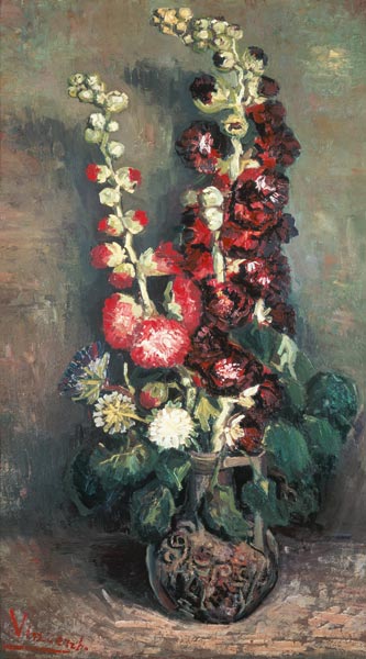 Vase avec des roses mauves à Vincent van Gogh