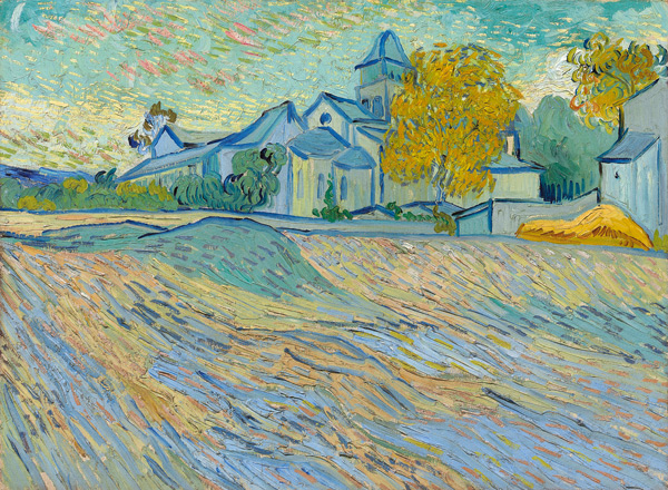 Vue de l'asile et de la Chapelle de Saint-Rémy à Vincent van Gogh