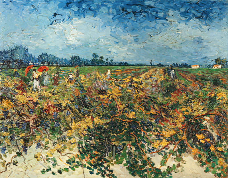 Le vignoble vert à Vincent van Gogh