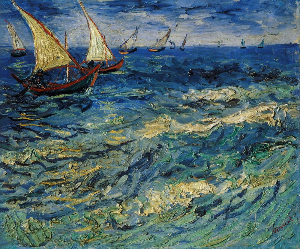 Paysage marin à Saintes-Maries (vue sur la Méditerranée) à Vincent van Gogh