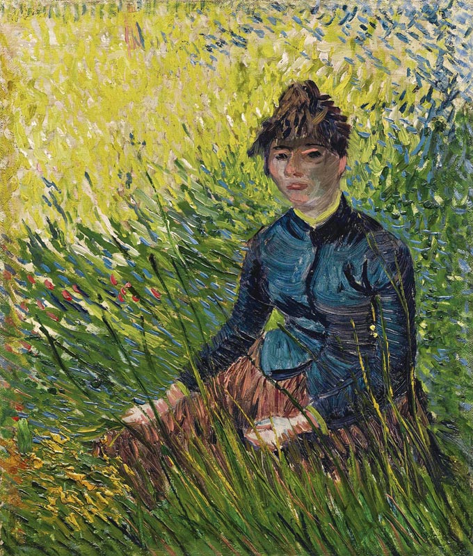 Woman in a wheat field (Femme dans un champ de blé) à Vincent van Gogh