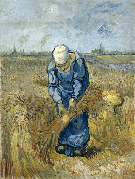 Peasant Woman Binding Sheaves (after Millet) à Vincent van Gogh