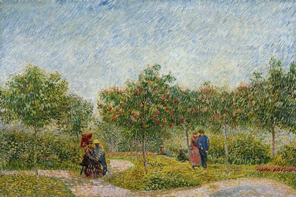 Garden in Montmarte with lovers à Vincent van Gogh