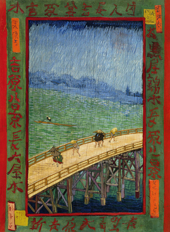 n.Hiroshige, Brücke im Regen à Vincent van Gogh