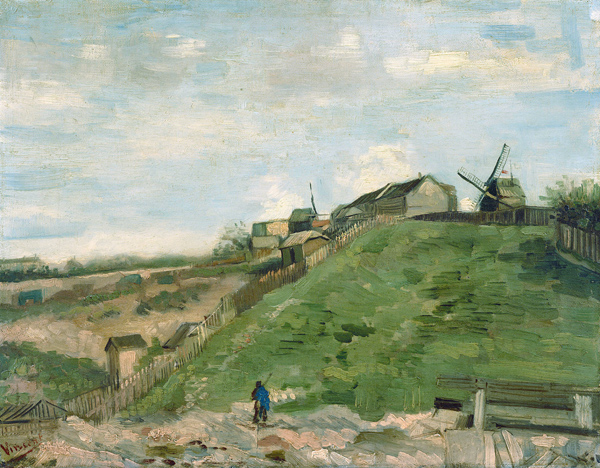 The hill of Montmartre with stone quarry à Vincent van Gogh