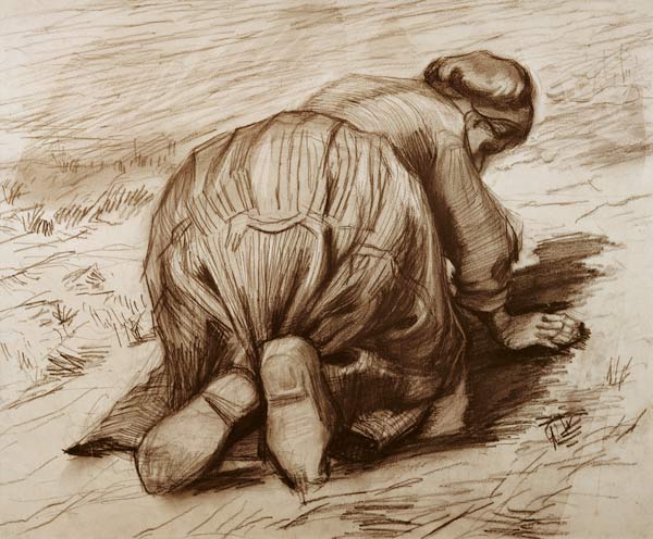 Vincent van Gogh, Kneeling Peasant Woman à Vincent van Gogh