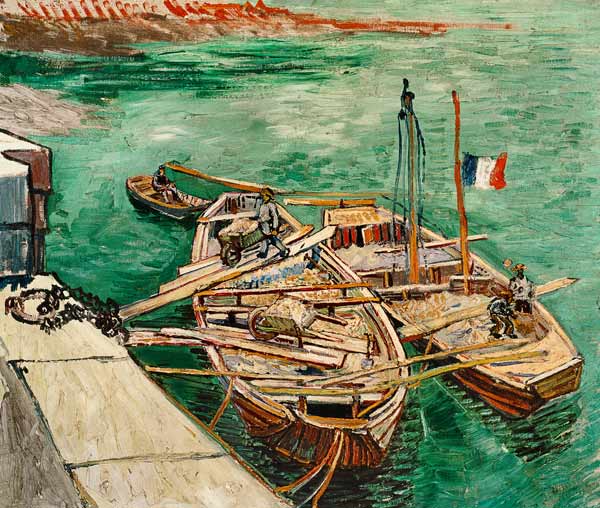 Les bateaux amarrés à Vincent van Gogh
