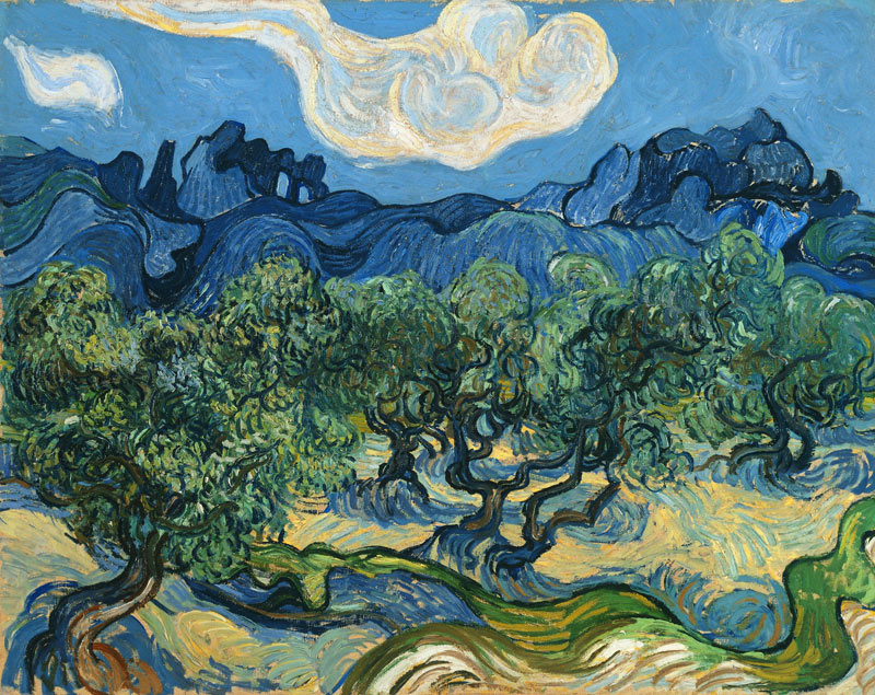 Paysage avec oliviers à Vincent van Gogh