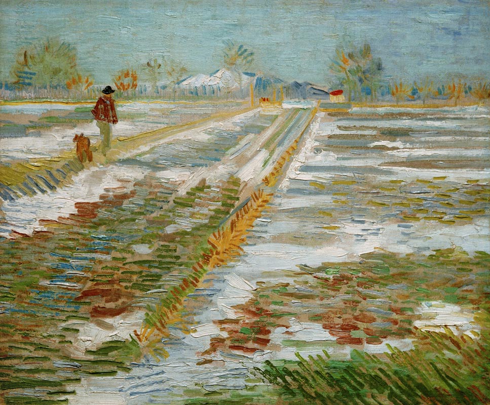 V.van Gogh, Landscape w.Snow /Ptg./1888 à Vincent van Gogh