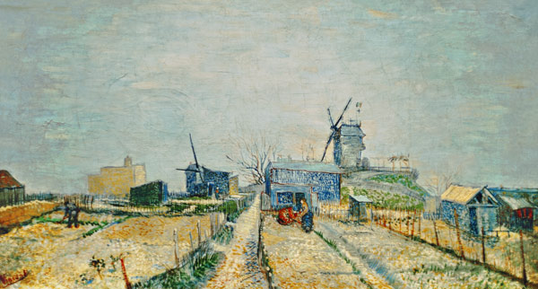 Montmartre-petit jardin en hiver à Vincent van Gogh