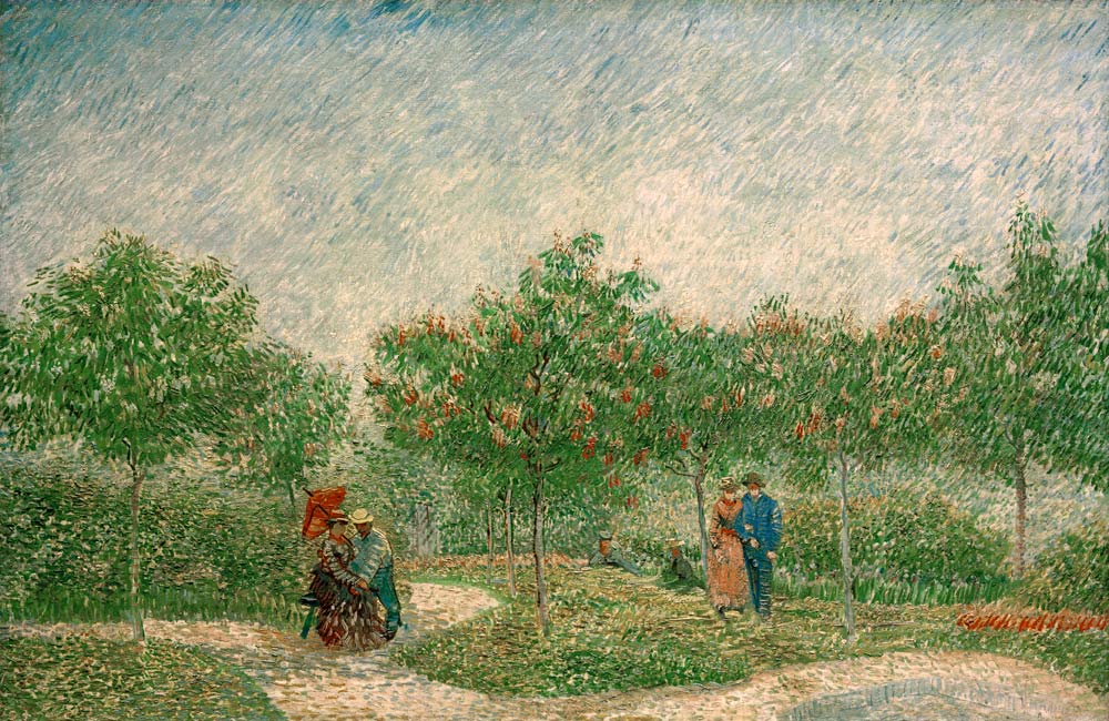 Courting couples in the Voyer d'Argenson Park in Asnières à Vincent van Gogh