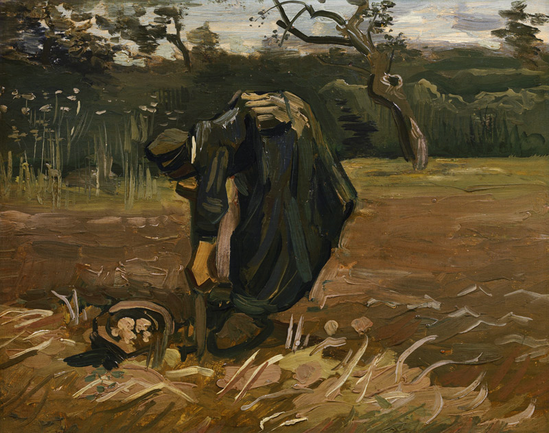 Gogh/Peasant woman digging potatoes/1885 à Vincent van Gogh