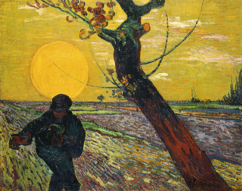 Le semeur au soleil couchant, détail à Vincent van Gogh