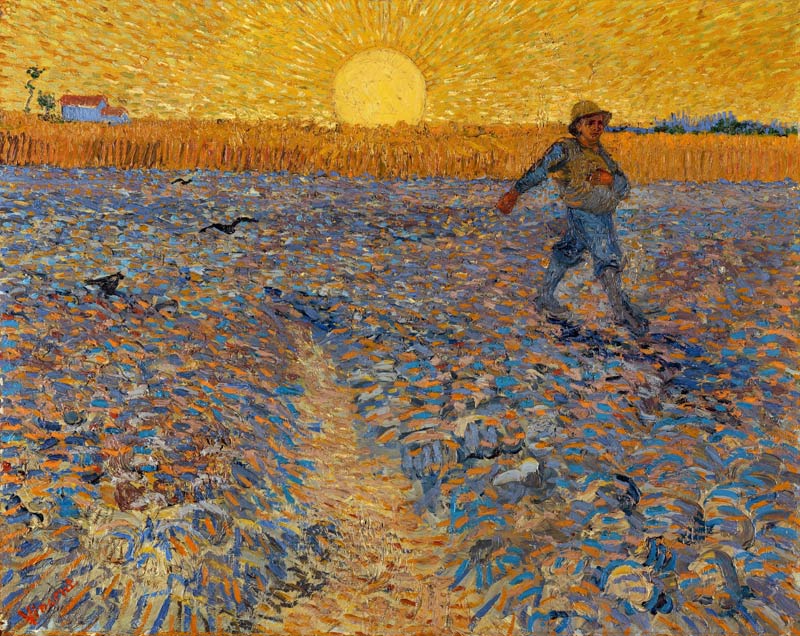Semeur au soleil couchant à Vincent van Gogh