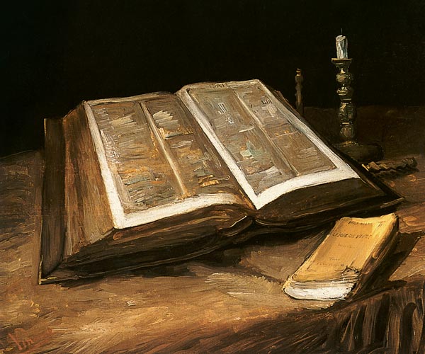 nature morte avec la bible à Vincent van Gogh