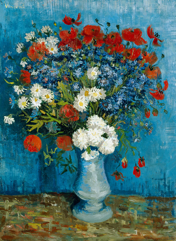 Vase avec Coquelicots et Bleuets à Vincent van Gogh
