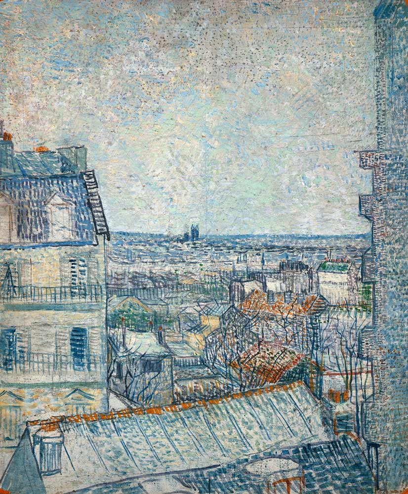 View from Vincent's room in the Rue Lepic à Vincent van Gogh
