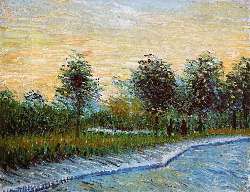 chemin dans le parc Voyer d'Argenson à Vincent van Gogh