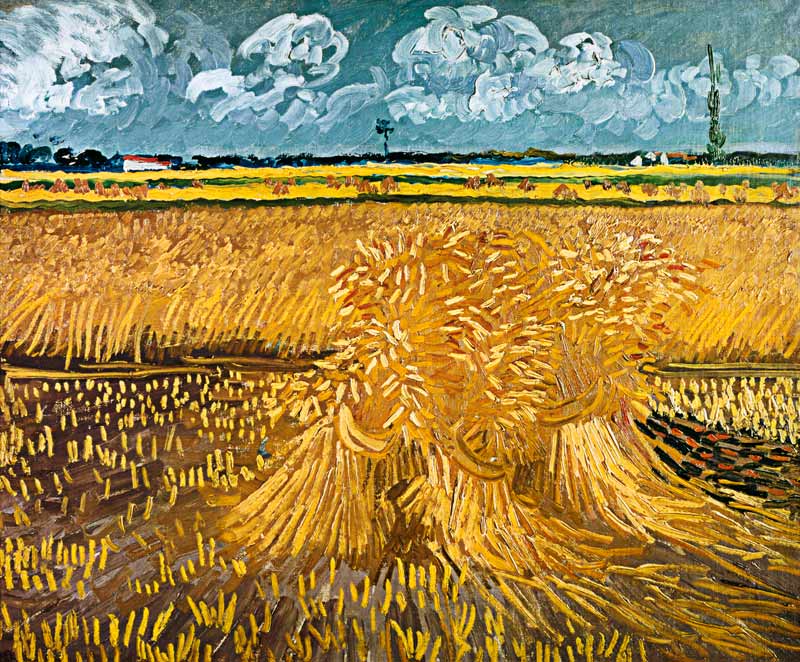 Wheatfield with Sheaves à Vincent van Gogh