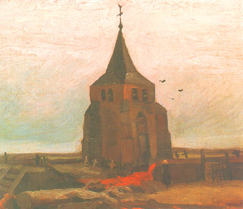 La vieille tour de cimetière à Vincent van Gogh