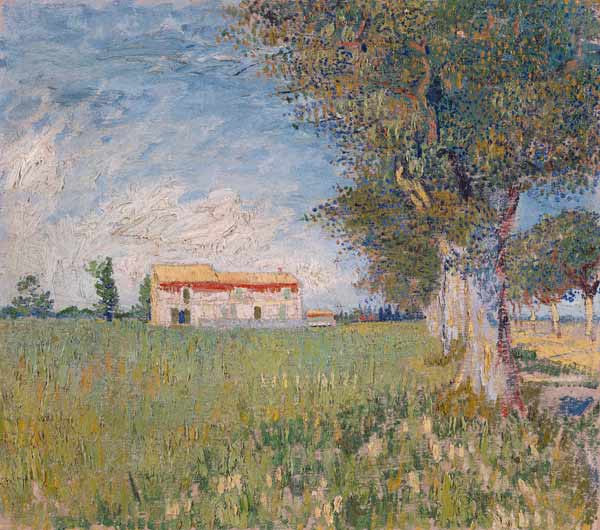 Farmhouse in a wheat field à Vincent van Gogh