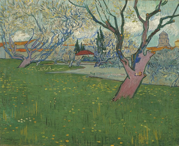 Orchards in blossom, view of Arles à Vincent van Gogh