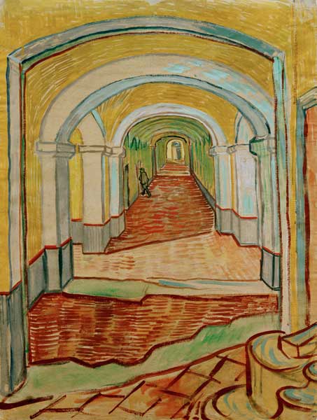 Couloir dans l'asile à Vincent van Gogh