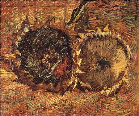Two Cut Sunflowers à Vincent van Gogh