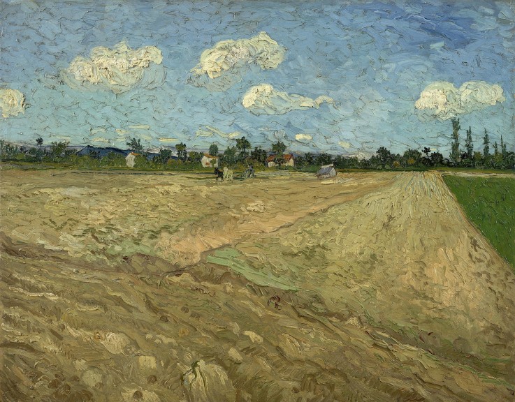 Ploughed fields (The furrows) à Vincent van Gogh