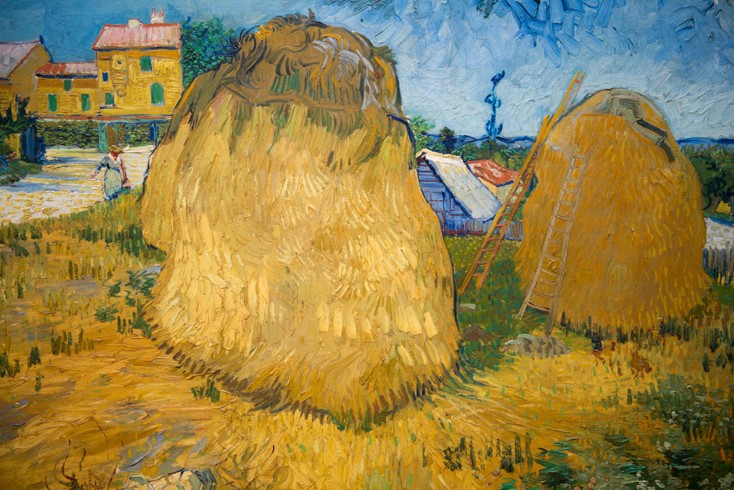Wheat Stacks in Provence à Vincent van Gogh