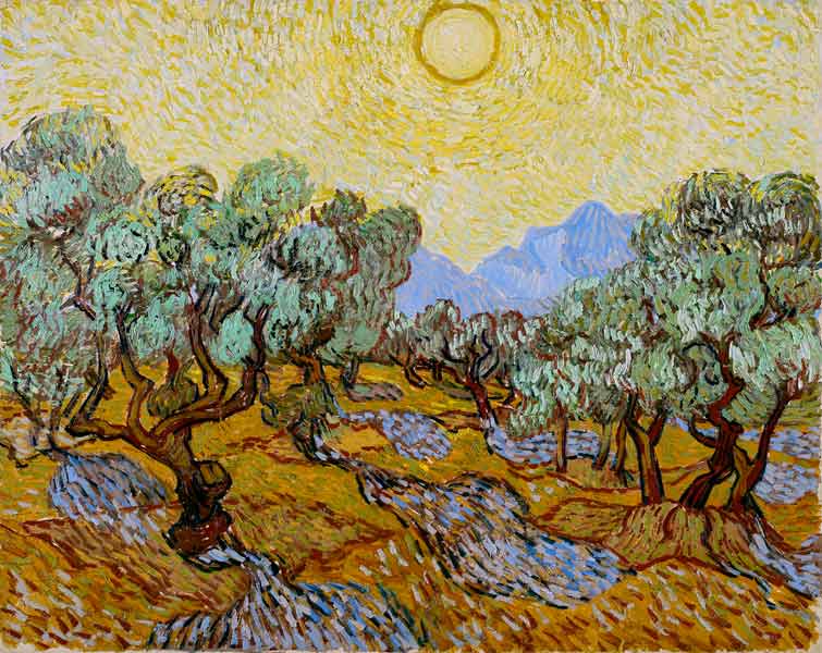 Oliviers sous le soleil à Vincent van Gogh