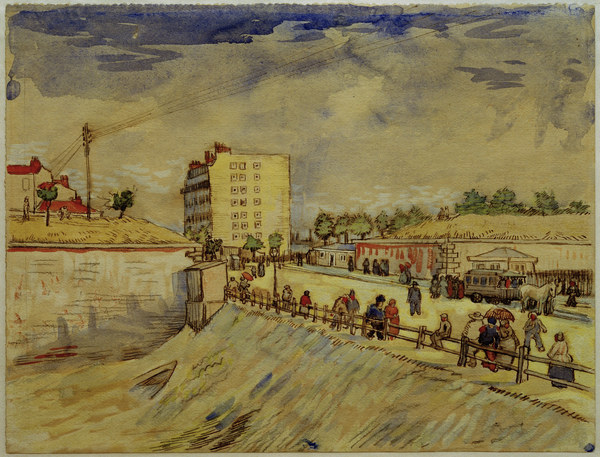Gate in Paris Ramp, Watercol. à Vincent van Gogh