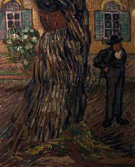 St. Paul's Hospital, St. Remy, detail of man and tree à Vincent van Gogh
