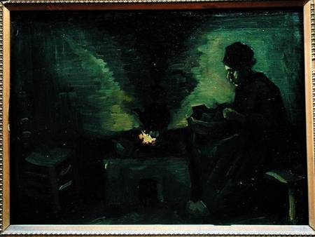 Peasant Woman by the Hearth à Vincent van Gogh