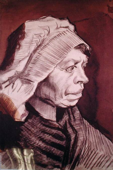 Portrait of a Woman (Head of a peasant woman with bonnet) à Vincent van Gogh